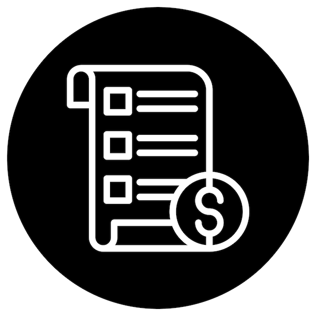 Lista de precios Ilustración del diseño del icono vectorial