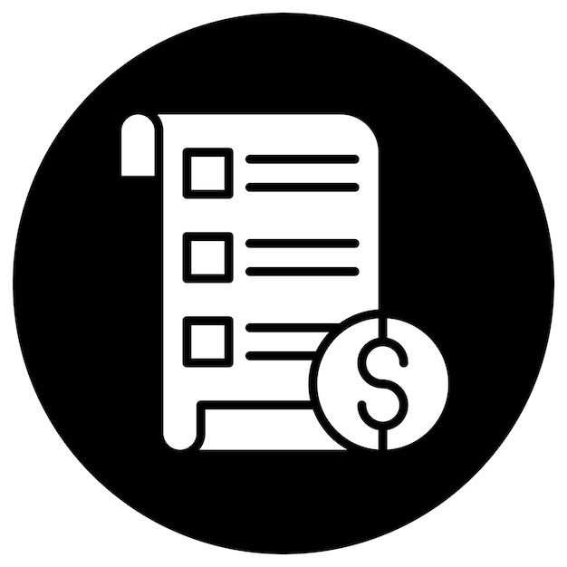 Lista de precios Ilustración del diseño del icono vectorial