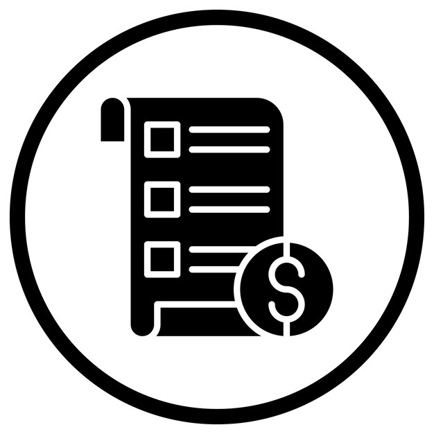 Lista de precios Ilustración del diseño del icono vectorial