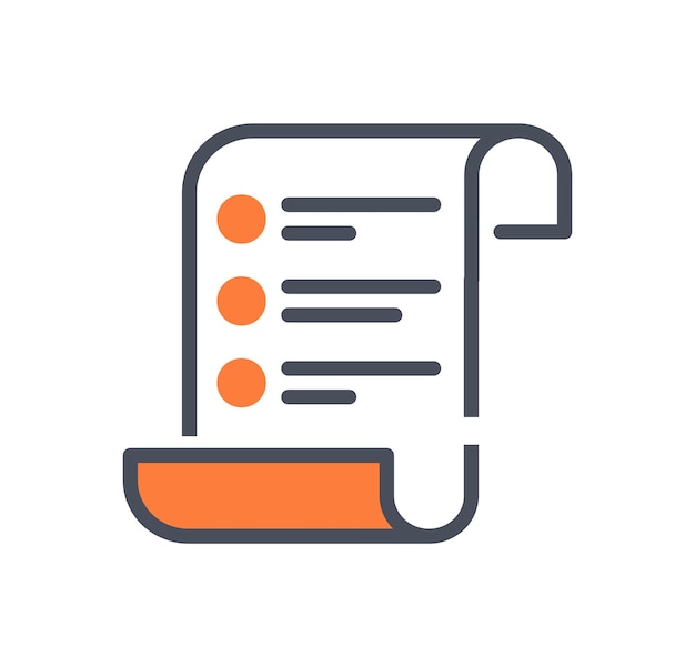 Lista de tareas icono naranja