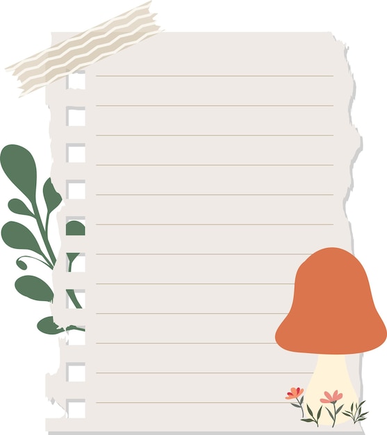 Vector lista de tareas, páginas del planificador, diario de viñetas con flores. lindas notas y plantilla de lista de tareas pendientes.