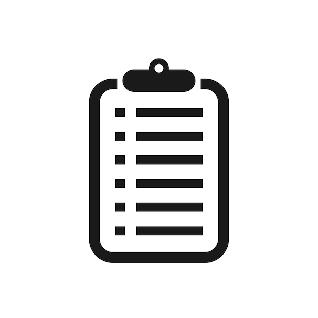 Lista de los vectores de iconos En el vector de fondo blanco