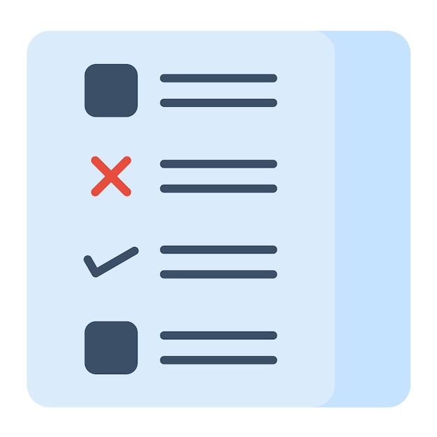 Lista de verificación Ilustración plana