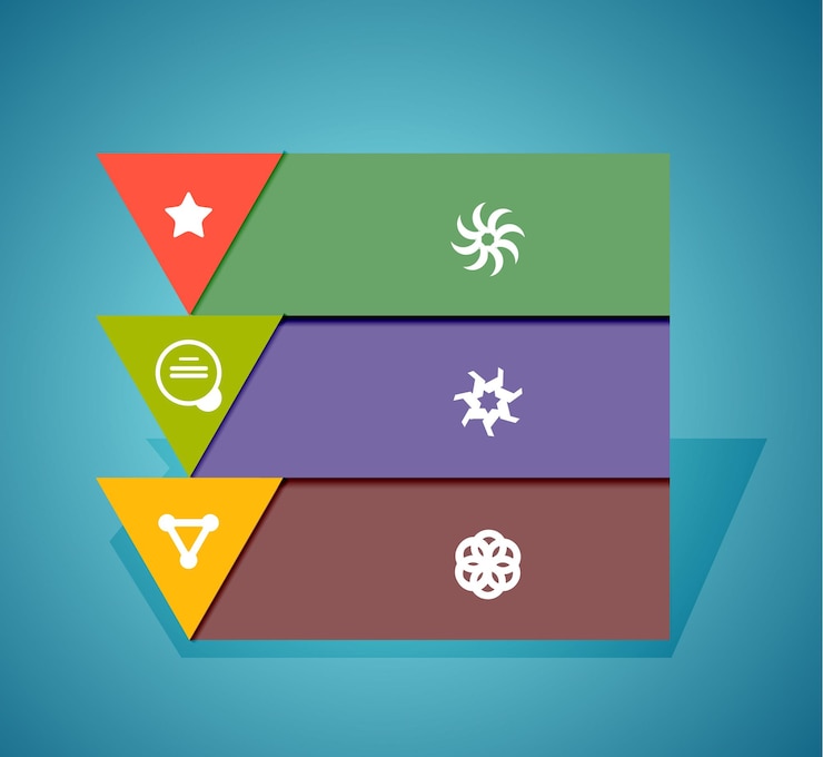 Vector listas numeradas de elementos de diseño de banner infográfico