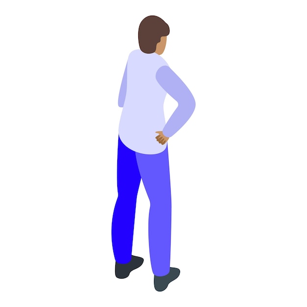 Listo para una discusión seria icono vector isométrico conversación en la calle