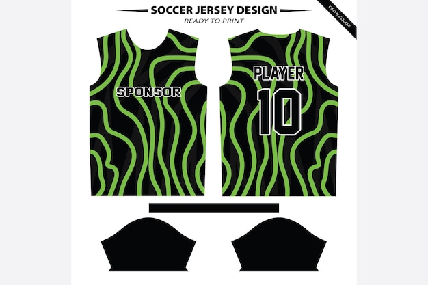 listo para imprimir el diseño de la camiseta deportiva para el equipo de fútbol