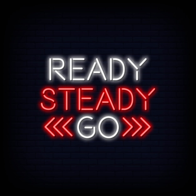 Listo steady go neontext