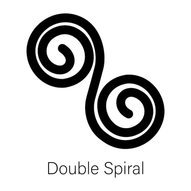 Listo para usar el ícono sólido de doble espiral