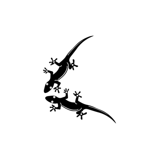 Lizard Chameleon Gecko animall logo y símbolo vector ilustración