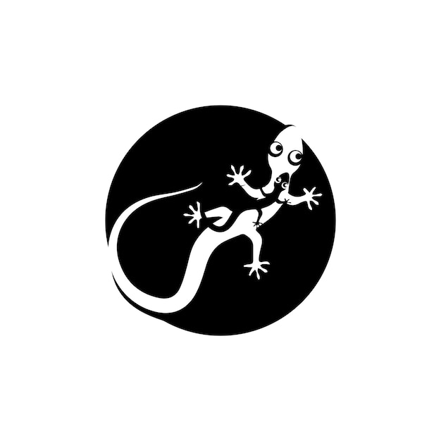 Lizard chameleon gecko animall logo y símbolo vector ilustración