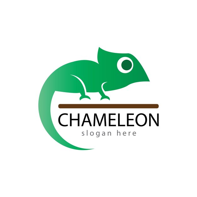 Lizard Chameleon Gecko animall logo y símbolo vector ilustración
