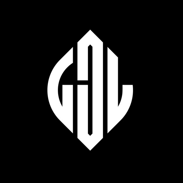 LJL diseño de logotipo de letras circulares con forma de círculo y elipse LJL letras elípticas con estilo tipográfico Las tres iniciales forman un logotipo de círculo LJL emblema de círculo Monograma abstracto letra marca vector