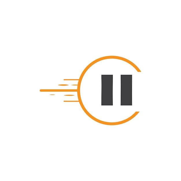 ll logotipo inicial de monograma con diseño de estilo de círculo