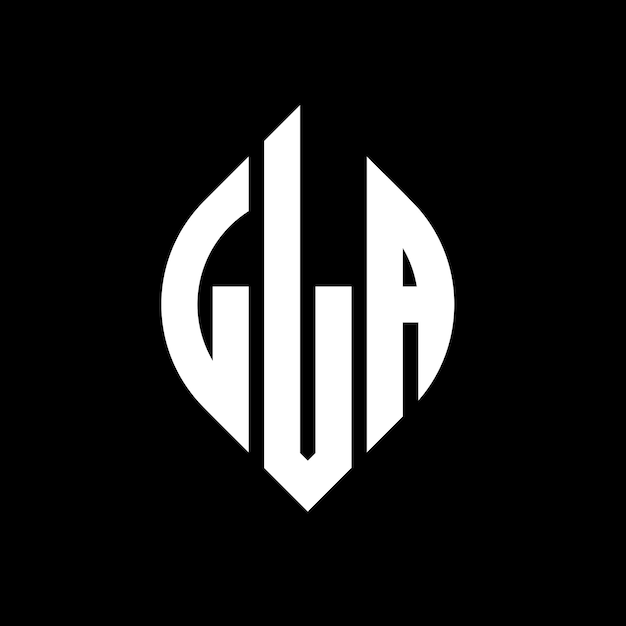 LLA diseño de logotipo de letra de círculo con forma de círculo y elipse LLA letras de elipse con estilo tipográfico Las tres iniciales forman un logotipo de círculo LLA emblema de círculo Monograma abstracto letra marca vector