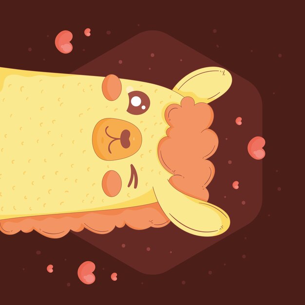 Llama con corazones de amor