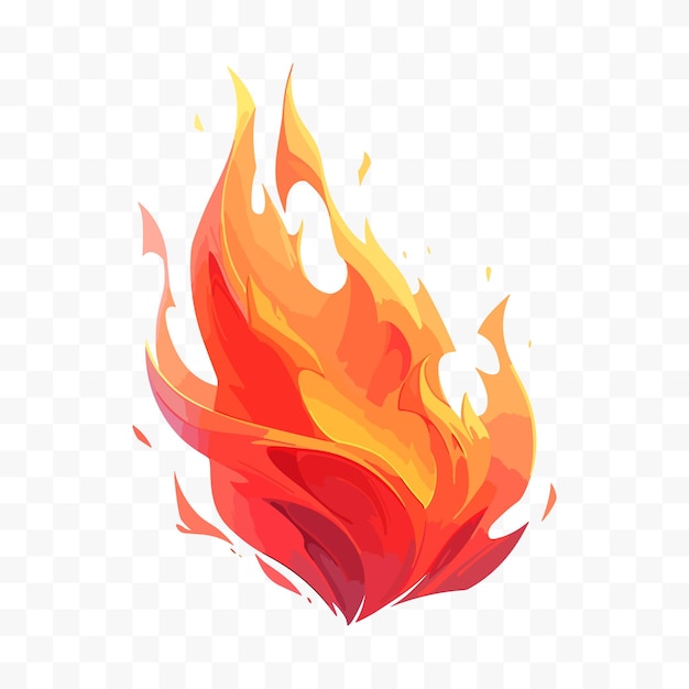 Llama de fuego aislada