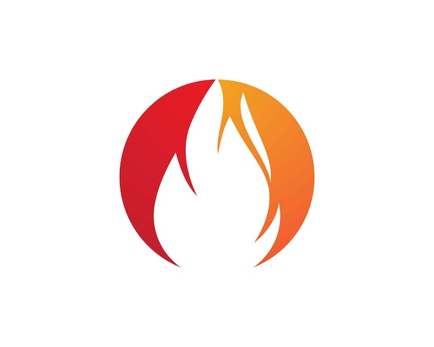 Llama de fuego Logo Template
