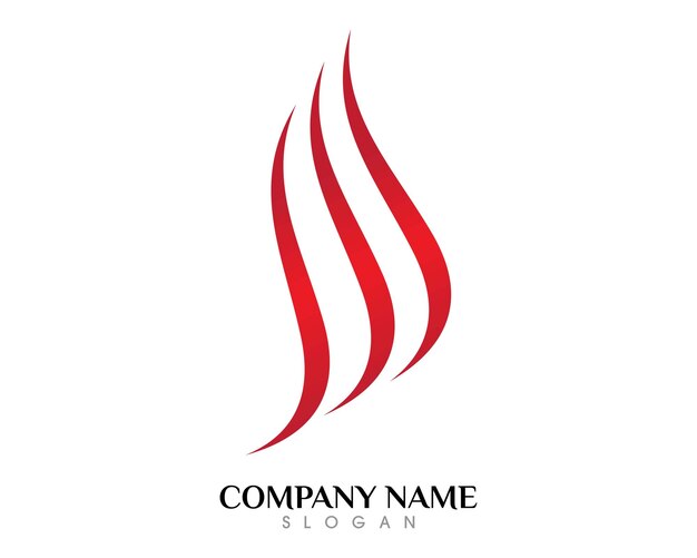 Llama de fuego Logo Template