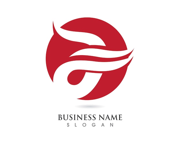 Llama de fuego Logo Template