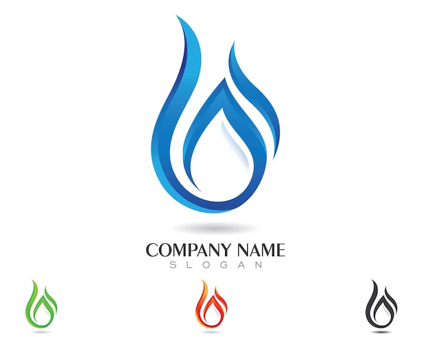 Llama de fuego Logo Template