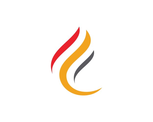 Llama de fuego Logo Template