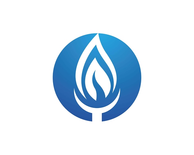 Llama de fuego Logo Template