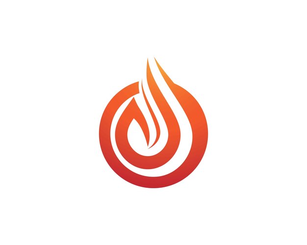 Llama de fuego Logo Template