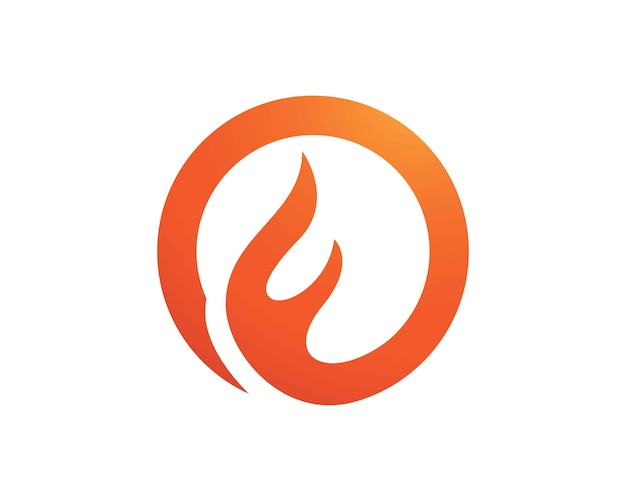 Vector llama de fuego logo template