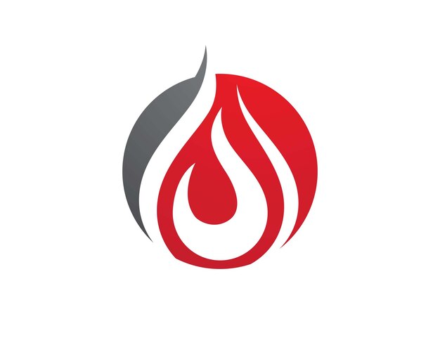 Llama de fuego Logo Template