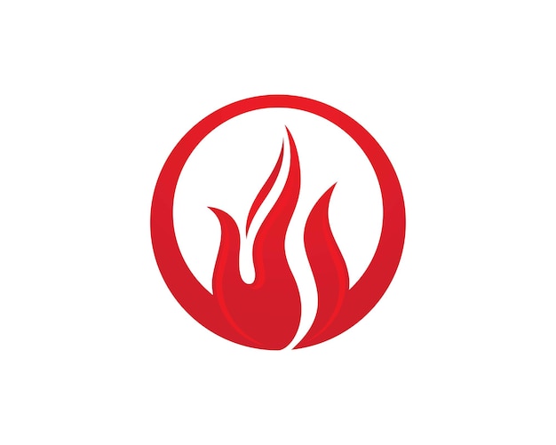 Llama de fuego Logo Template