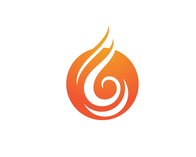 Llama de fuego Logo Template