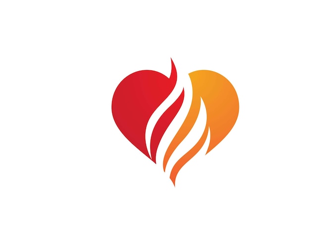 Llama de fuego Logo Template