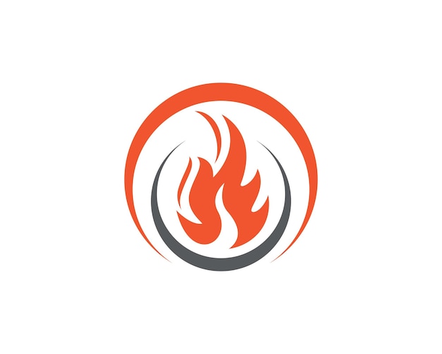 Llama de fuego Logo Template