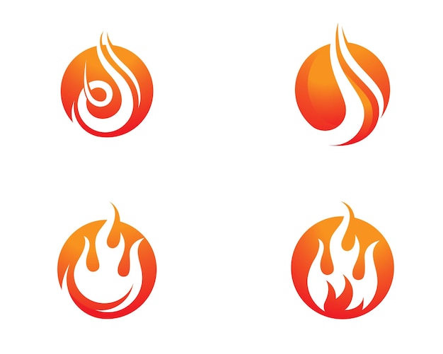 Llama de fuego Logo Template