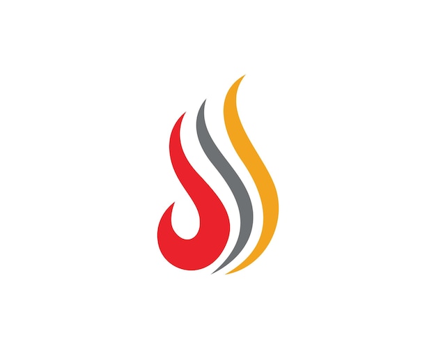 Llama de fuego Logo Template