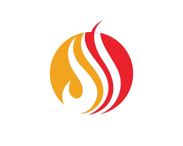 Llama de fuego Logo Template