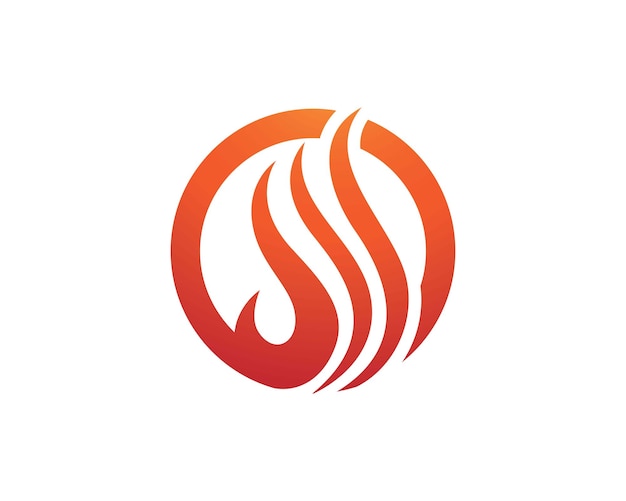 Llama de fuego Logo Template