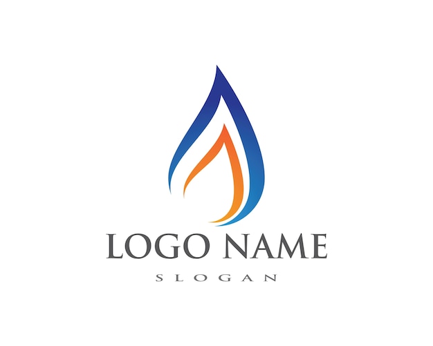 Llama de fuego logo template