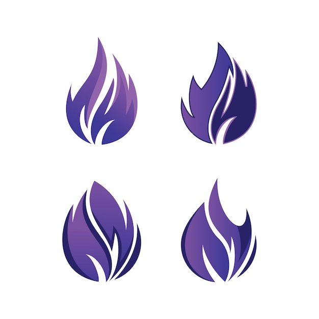 Llama de fuego Logo Template