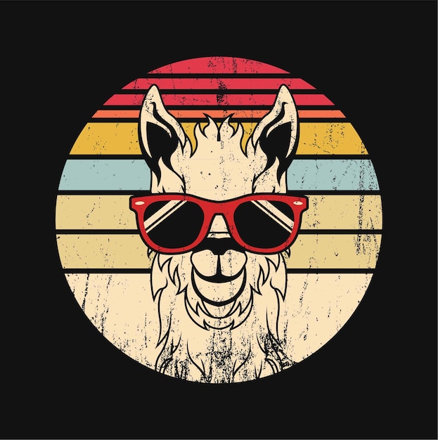 Llama con gafas