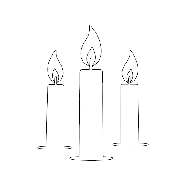 llama vela luz de vela vector de vacaciones ilustración amarillo brillante cera luz blanca fuego