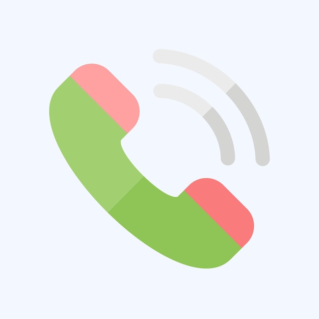 Llamada de icono relacionada con el símbolo de comunicación estilo plano diseño simple editable