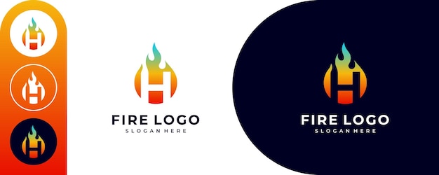 Vector llamada de letra para el diseño del logotipo de la empresa de la letra h