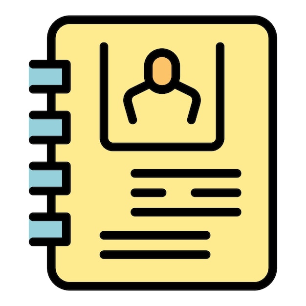 Llamada de soporte libro icono contorno vector Chat cliente Centro tecnológico color plano