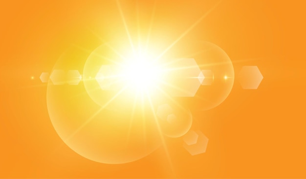 Llamadas solares brillantes con efectos de lentes brillantes