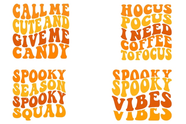 Llámame lindo y dame caramelos hocuspocus necesito café para concentrarme temporada espeluznante escuadrón espeloznante