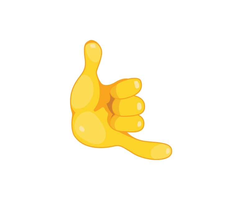 Vector llámame mano emoji gesto vector icono aislado ilustración llámame mano gesto icono