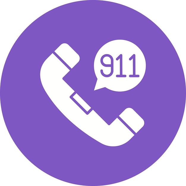 Llamar al estilo de ilustración vectorial 911