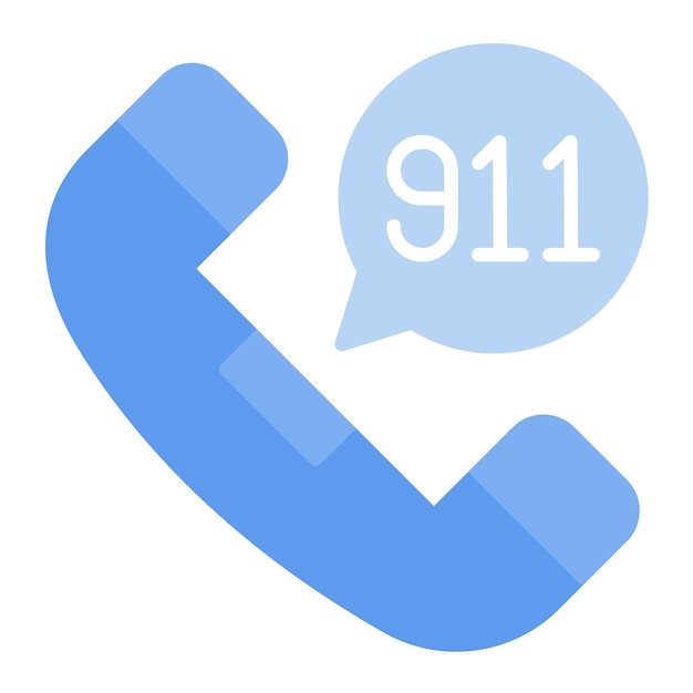 Llamar al estilo de ilustración vectorial 911
