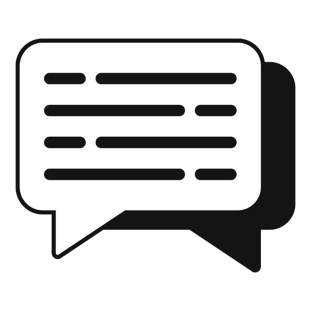 Llamar icono de chat vector simple Página de contacto Información en línea